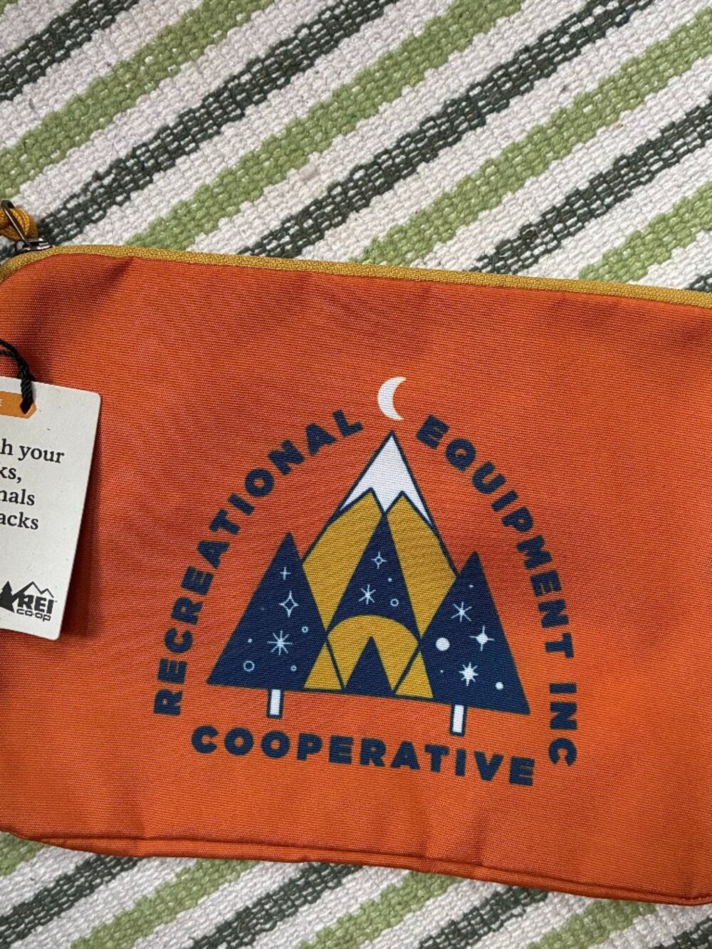 NWT REI Large Zip Pouch | Orange